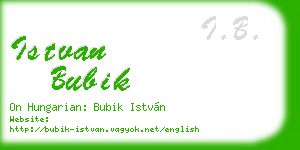 istvan bubik business card