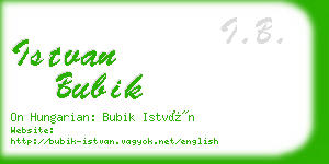 istvan bubik business card